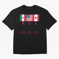 2026 World Cup Opening & Final ¨C Azteca Stadium Mexico & MetLife Stadium USA ¨C Football Design with Mexican, Canadian & US Flags Classic T-Shirt England CR7 World Cup 2026 Jersey, Nike Football Tee, Group Stage, Adidas Soccer Shirt, Jordan Fan