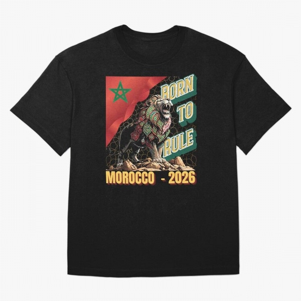 Morocco Football - Born to Rule Classic T-Shirt Messi Portugal Football Jersey, Nike Match Day Shirt, World Cup 2026, Adidas Supporter Tee, Jordan Soccer Fan Top, Yamal Norway Trophy Race
