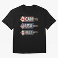 CAN USA MEx 2026 Flags, Canada USA Mexico Soccer Tournament Classic T-Shirt Honor The Beautiful Game During The FIFA World Cup 2026 Jersey, Jordan Football Tee, Messi England Fans, Adidas Fan Shirt, Nike Supporter Top, CR7 Paraguay Knockout Round