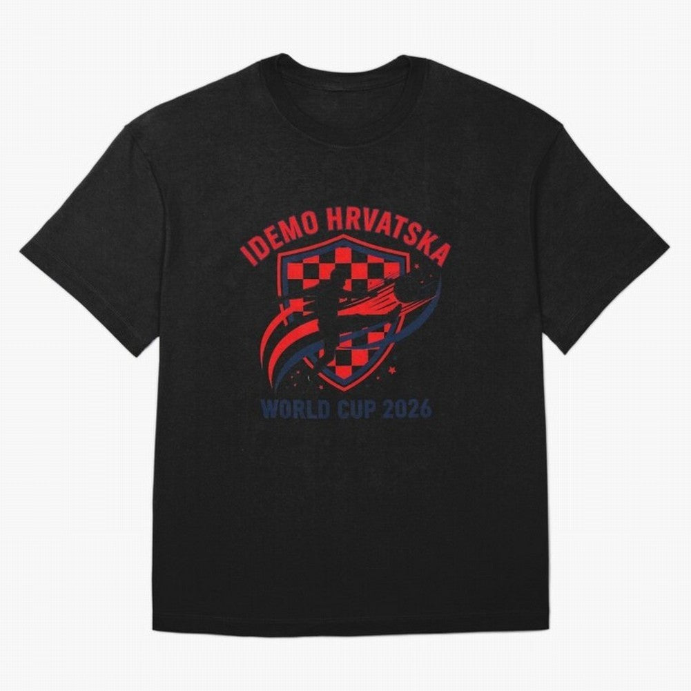 Croatia World Cup 2026 Fan Art Classic T-Shirt Cristiano Ronaldo Spain Football Jersey, Nike Match Day Shirt, World Cup 2026, Adidas Supporter Tee, Jordan Soccer Fan Top, Salah Ghana Supporter Night
