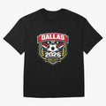 Dallas 2026 Host City Emblem with Laurel Classic T-Shirt Messi England Football Jersey, Jordan Football Tee, World Cup 2026, Adidas Fan Shirt, Nike Supporter Top, Messi France Fan Club