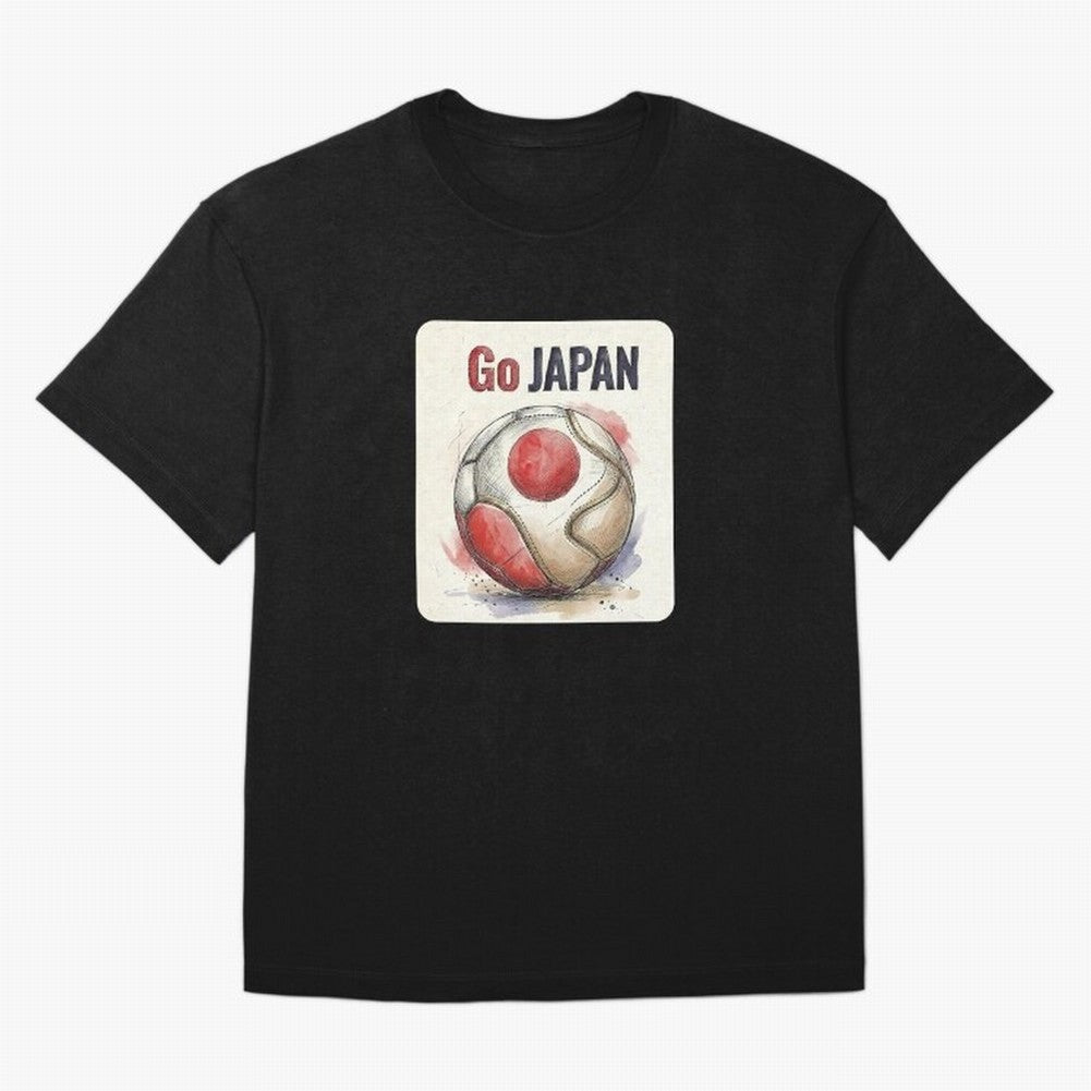 Go Japan Soccer Ball Flag | Japanese Football Fan Graphic Tee Classic T-Shirt FIFA World Cup 2026 Canada Messi, Jordan Supporter Jersey For Match Day, Nike World Cup Shirt For Messi Fans, Adidas Football Fan Top, CR7 Argentina Soccer Fans