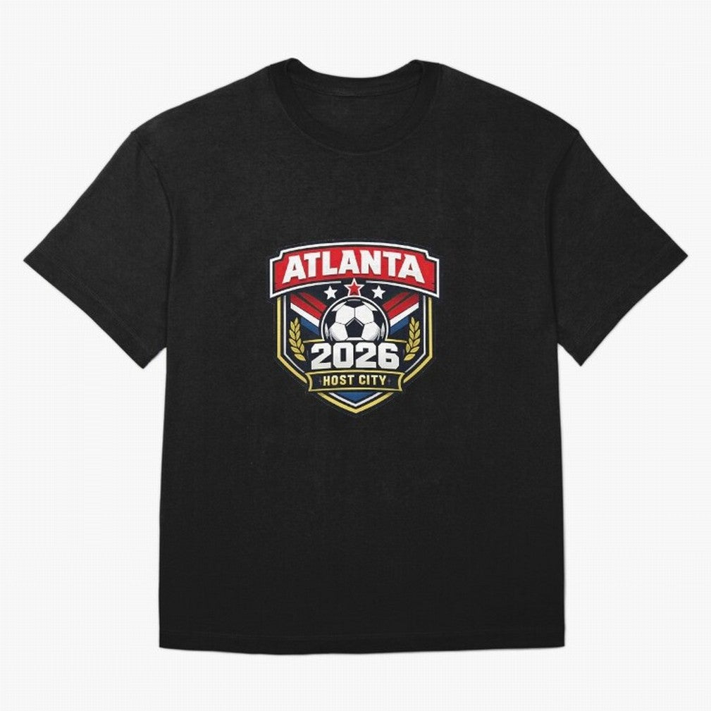 Global Cup 2026 Host City Badge Atlanta Classic T-Shirt Mbappe England Football Jersey, Nike Match Day Shirt, World Cup 2026, Adidas Supporter Tee, Jordan Soccer Fan Top, Messi Norway Match Day