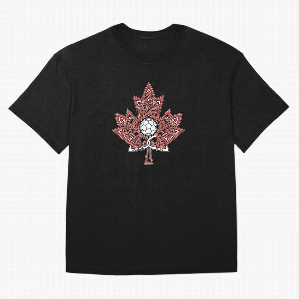 Interwoven Maple Leaf Canada Soccer 2026 T-Shirt_83135197 Classic T-Shirt Argentina CR7 World Cup 2026 Jersey, Adidas Football Tee, Goal Celebration, Nike Soccer Shirt, Jordan Match Day Top, Mbappe Portugal Group Stage