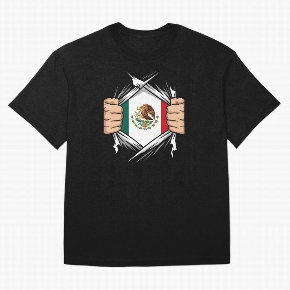 Mexico Flag Ripped Shirt Football Fan Classic T-Shirt Follow FIFA World Cup 2026 With Messi, Brazil Energy Jersey, Adidas Match Day Tee, Messi Brazil Fans, Jordan Football Shirt, Nike Soccer Fan Top, Mbappe Croatia Football Fans