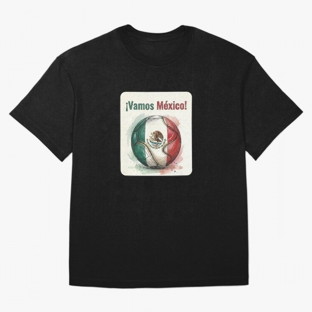 Vamos Mexico Soccer Ball Flag | Mexican Football Fan Graphic Tee Classic T-Shirt Bring International Match Energy To FIFA World Cup 2026 Fan Jersey, Jordan Supporter Tee, France Supporter Shirt, Nike World Cup Shirt, Cristiano Ronaldo Adidas