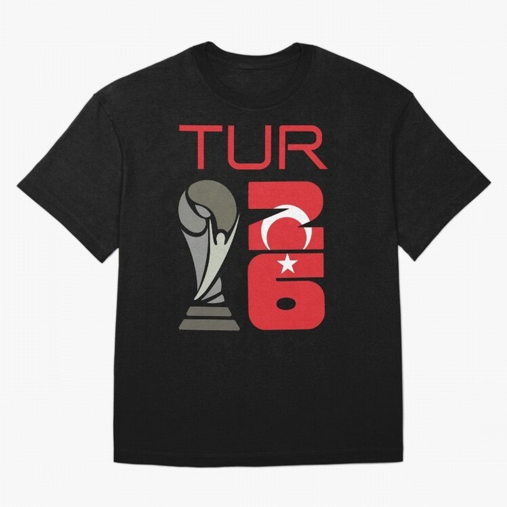 Turkey 2026 Soccer World Cup Trophy Turkish Flag Design Classic T-Shirt England CR7 World Cup 2026 Jersey, Nike Match Day Shirt, Group Stage, Adidas Supporter Tee, Jordan Soccer Fan Top, Modric Portugal Supporter Night