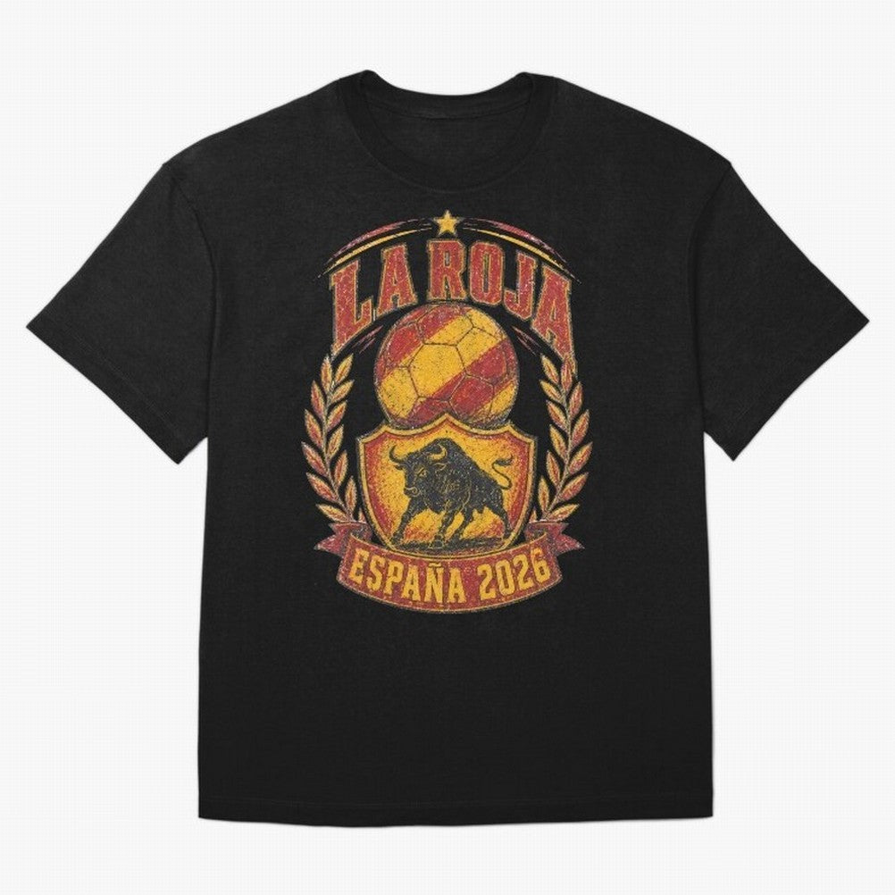 La Roja Espa?a 2026 World Cup Soccer T-Shirt Classic T-Shirt Make Your Look Match FIFA World Cup 2026 For Fans Of Jersey, Jordan Football Tee, Messi Brazil Fans, Adidas Fan Shirt, Nike Supporter Top, Foden Australia Knockout Round