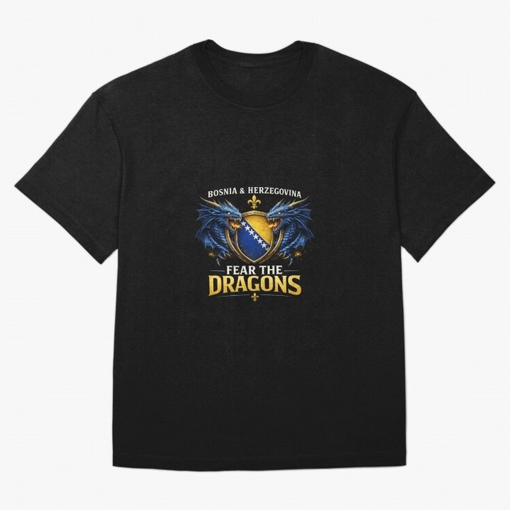 Fear the Dragons ¨C Bosnia Zmajevi Football Shirt | Bosnia & Herzegovina Fans Design Classic T-Shirt Neymar Portugal Football Jersey, Nike Fan Tee, World Cup 2026, Jordan Soccer Shirt, Adidas Match Day Top, Bellingham Ghana Final Match