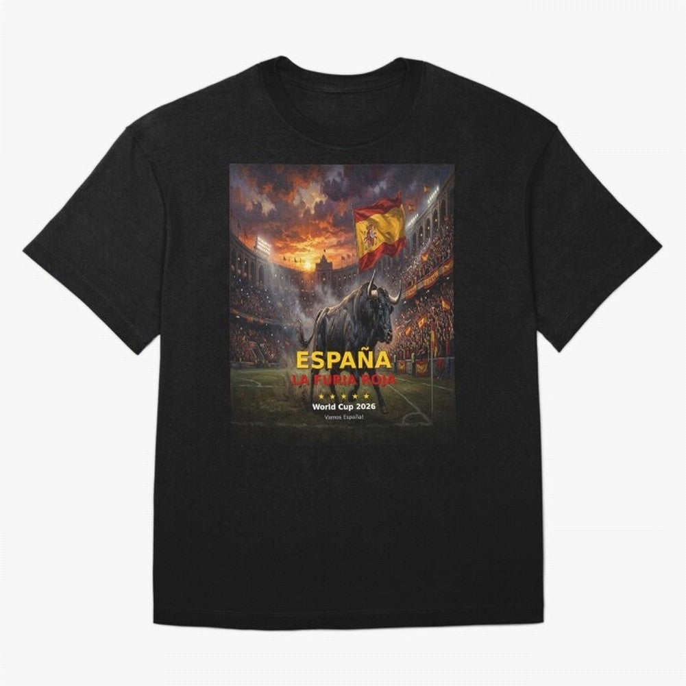 Espa?a La Furia Roja - World Cup 2026 Soccer Fan Tee Classic T-Shirt Back The Journey Through FIFA World Cup 2026 For Fans Of Fan Jersey, Nike Football Tee, France Supporter Shirt, Adidas Soccer Shirt, Messi Jordan Fan Top, Vinicius Brazil Group