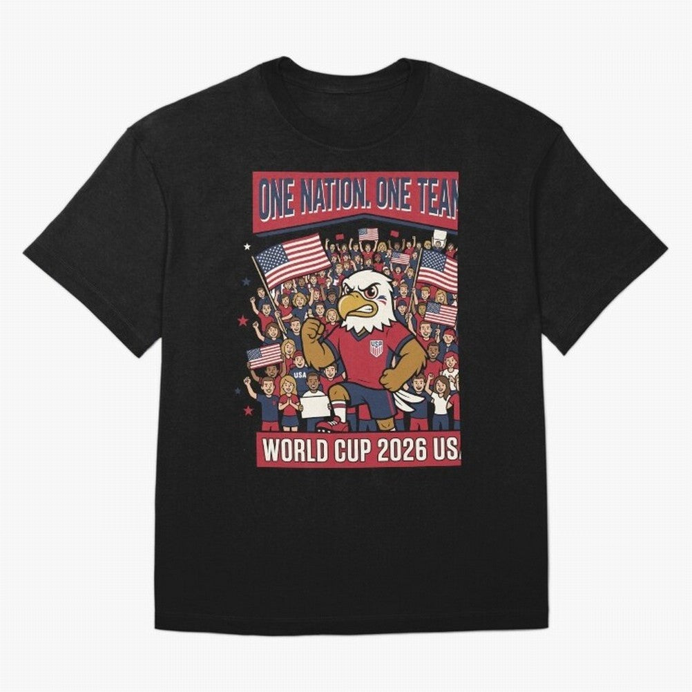 One Nation One Team ¡ª World Cup 2026 USA Classic T-Shirt Discover Match Day Hype Around FIFA World Cup 2026 Jersey, Jordan Supporter Tee, Cristiano Ronaldo Brazil Fans, Nike World Cup Shirt, Adidas Football Fan Top, Son England Goal Celebration