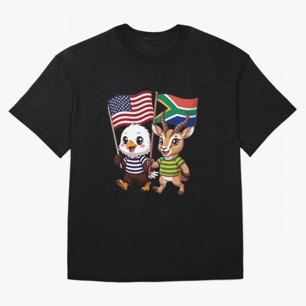 The American eagle and its friend, the South African springbok Classic T-Shirt Bring A Champion Mindset To FIFA World Cup 2026 Group Jersey, Adidas Football Tee, Messi France Fans, Nike Soccer Shirt, Jordan Match Day Top, Griezmann England Watch