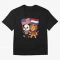 The American eagle and its friend the Dutch lion Classic T-Shirt FIFA World Cup 2026 Argentina Bellingham Jersey, Nike Fan Tee, Messi Portugal Fans, Jordan Soccer Shirt, Adidas Match Day Top, Rodri England Soccer Fans