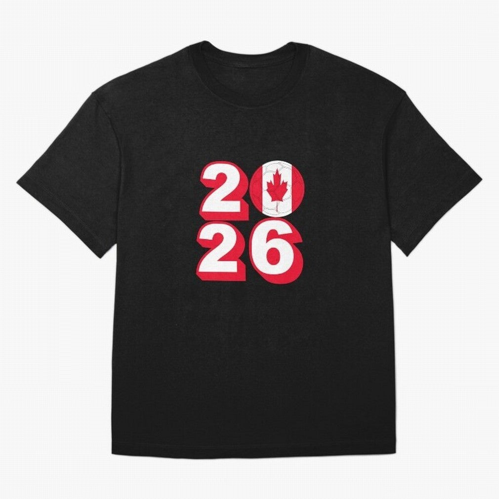 Canada 2026 Soccer Ball Graphic Design Classic T-Shirt Support Iconic Players In FIFA World Cup 2026 Group Stage Jersey, Adidas Soccer Tee, Cristiano Ronaldo Portugal Fans, Nike Football Fan Shirt, Jordan Supporter Top, Modric Croatia Supporter Night