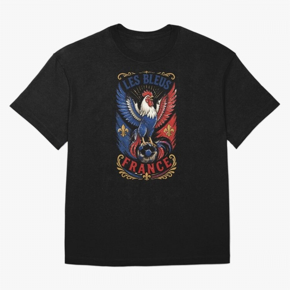 France Soccer Rooster - Les Bleus Vintage Patriotic Football Fan T-Shirt Classic T-Shirt France Messi World Cup 2026 Jersey, Nike Football Tee, Final Match, Adidas Soccer Shirt, Jordan Fan Top, Modric Netherlands Stadium Chant