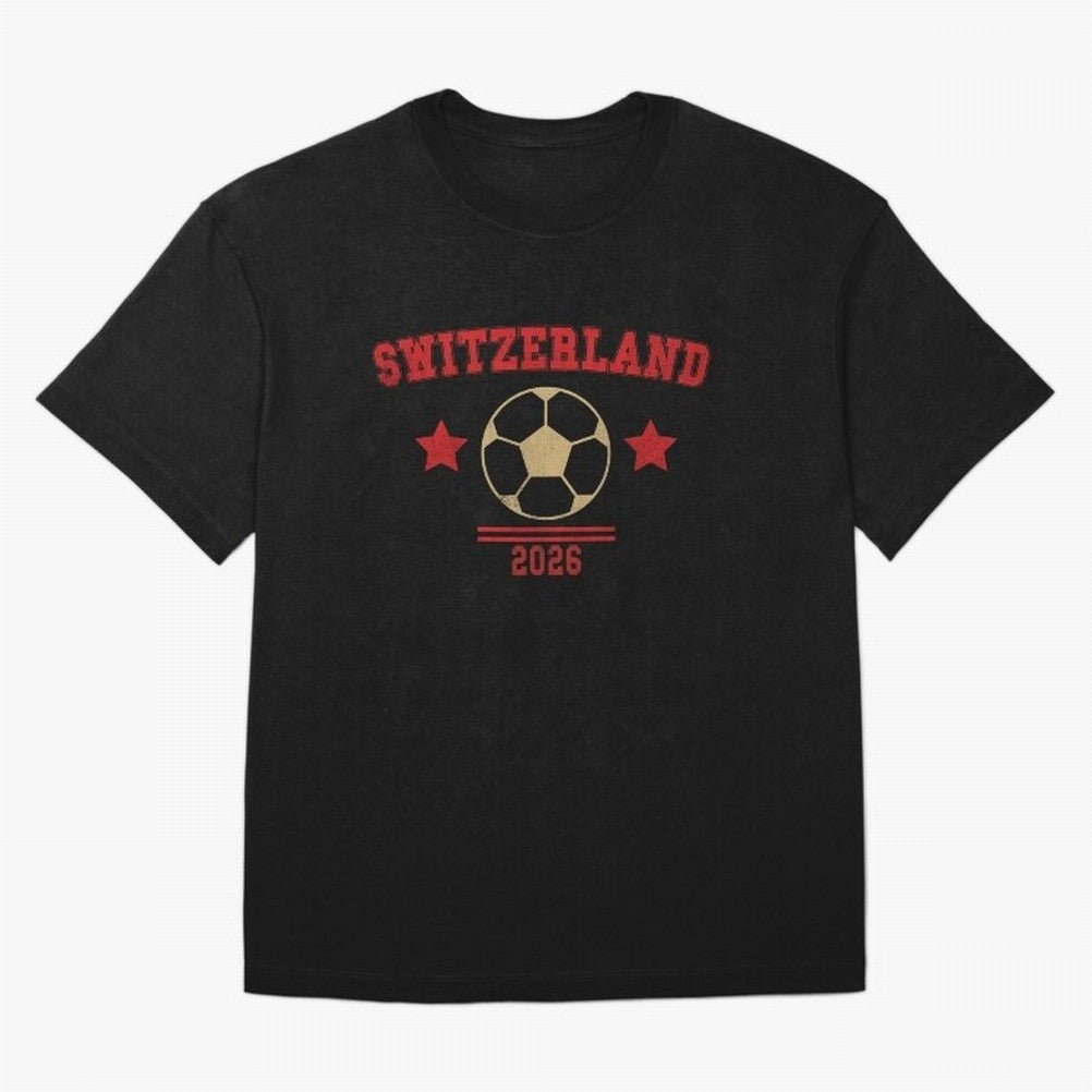 Switzerland ¡ª Vintage Soccer Tee Classic T-Shirt FIFA World Cup 2026 Argentina Neymar Jersey, Jordan Football Tee, Cristiano Ronaldo Brazil Fans, Adidas Fan Shirt, Nike Supporter Top, Lewandowski England Knockout Round