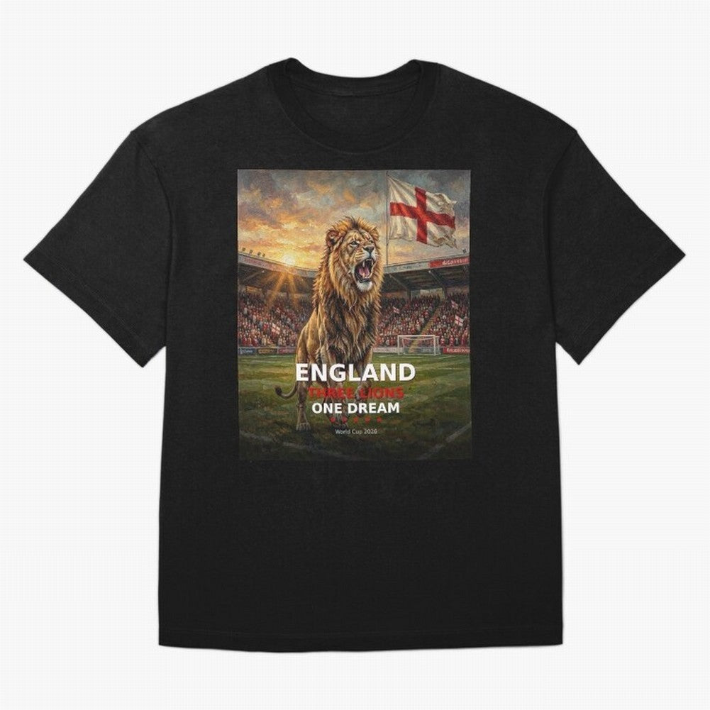 England Three Lions One Dream - World Cup 2026 Soccer Fan Tee Classic T-Shirt Celebrate Classic Football Spirit In FIFA World Cup 2026 Fan Jersey, Adidas Football Tee, Argentina Supporter Shirt, Nike Soccer Shirt, Mbappe Jordan Match Day Top,