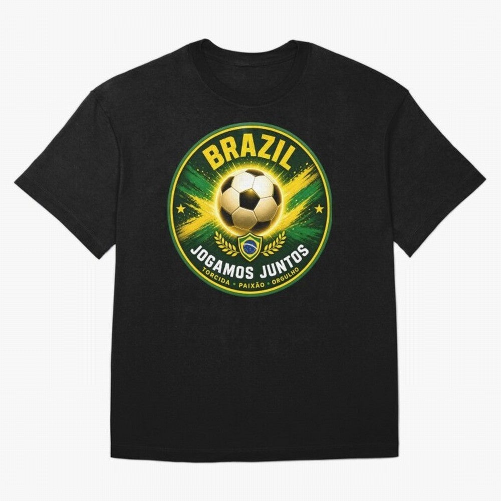 Vibrant and Elegant Brazil Soccer Emblem Classic T-Shirt Messi Brazil Football Jersey, Jordan Football Tee, World Cup 2026, Adidas Fan Shirt, Nike Supporter Top, Griezmann Norway Fan Club