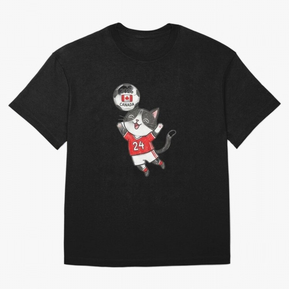 Canada Soccer Cat #24 - 2026 World Cup Celebration Classic T-Shirt Capture FIFA World Cup 2026 USA Canada Mexico Filled With Jersey, Adidas Football Tee, Messi Spain Fans, Nike Soccer Shirt, Jordan Match Day Top, Pedri England Group Stage