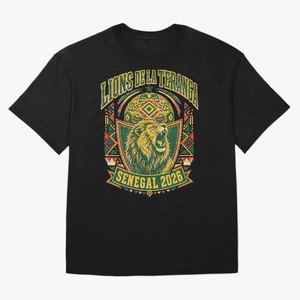 Lions De La Teranga Senegal 2026 World Cup Soccer T-Shirt Classic T-Shirt Messi Spain Football Jersey, Jordan Supporter Tee, World Cup 2026, Nike World Cup Shirt, Adidas Football Fan Top, De Bruyne USA Final Match