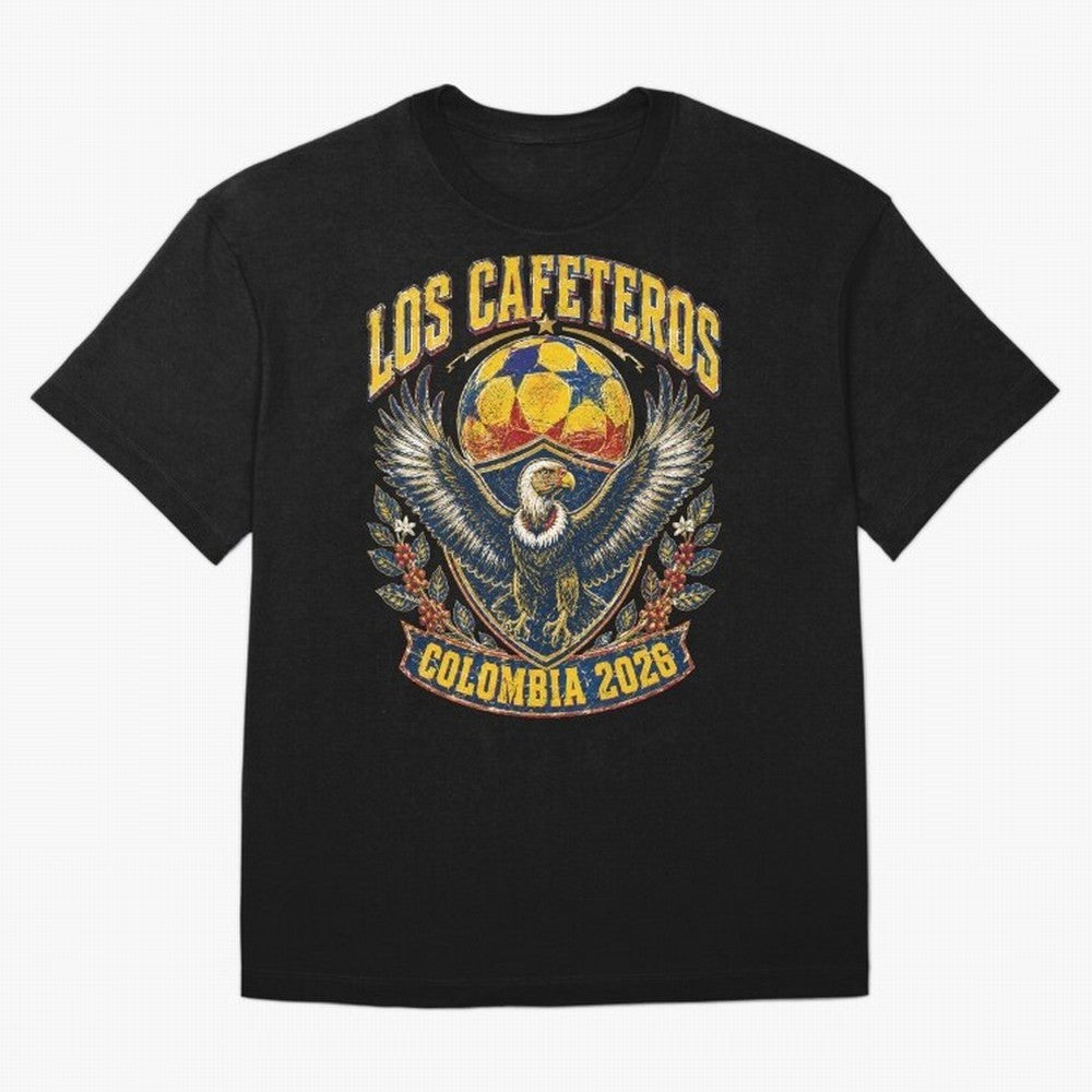 Los Cafeteros Colombia 2026 World Cup Soccer T-Shirt Classic T-Shirt Turn Up For The FIFA World Cup 2026 USA Canada Mexico Jersey, Adidas Soccer Tee, Messi Brazil Fans, Nike Football Fan Shirt, Jordan Supporter Top, Cristiano Ronaldo England Trophy