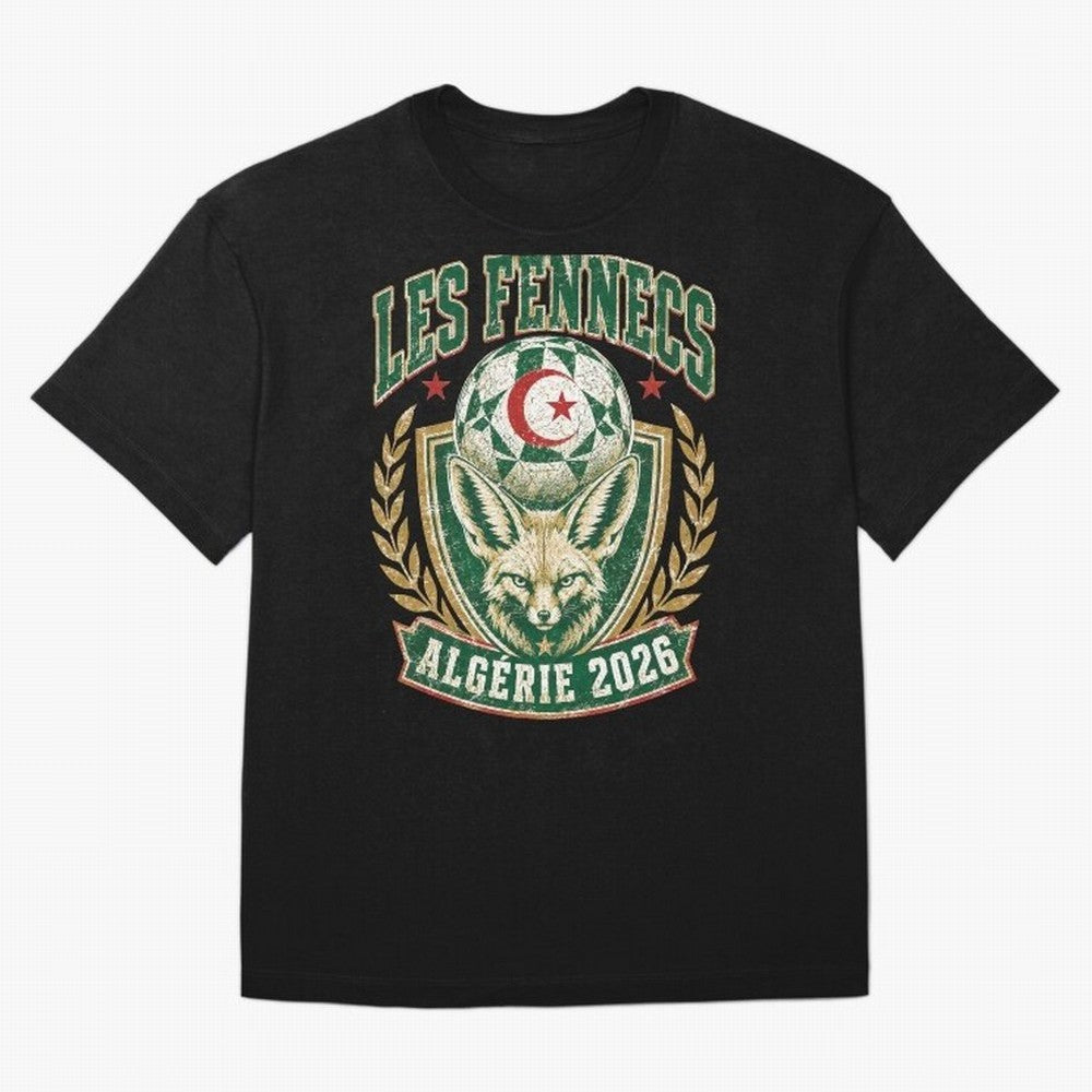 Les Fennecs Alg¨¦rie 2026 World Cup Soccer T-Shirt Classic T-Shirt Back Your Heroes With FIFA World Cup 2026 Group Stage Fan Jersey, Nike Football Tee, Brazil Supporter Shirt, Adidas Soccer Shirt, Messi Jordan Fan Top, Griezmann Brazil Watch Party