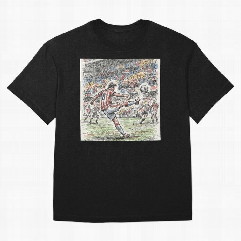 The Decisive Goal - Player #8 Stadium Action Illustration Classic T-Shirt Represent Fans Who Live For FIFA World Cup 2026 USA Fan Jersey, Nike Match Day Shirt, France Supporter Shirt, Adidas Supporter Tee, Cristiano Ronaldo Jordan Soccer Fan Top,