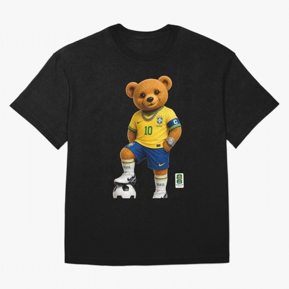 Brazil Soccer Bear World Cup Teddy Bear Classic T-Shirt Mbappe Portugal Football Jersey, Jordan Supporter Tee, World Cup 2026, Nike World Cup Shirt, Adidas Football Fan Top, Yamal USA Goal Celebration