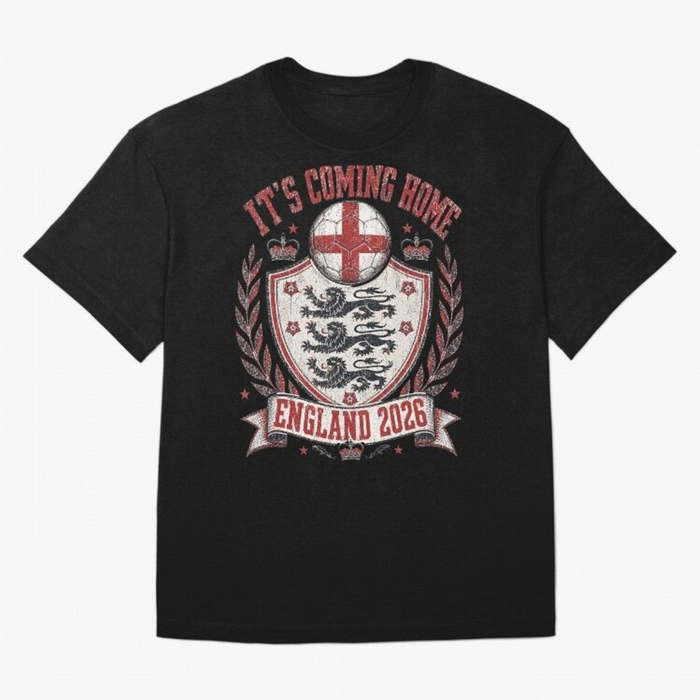 It's Coming Home England 2026 World Cup Soccer T-Shirt Classic T-Shirt Haaland Argentina Football Jersey, Nike Football Tee, World Cup 2026, Adidas Soccer Shirt, Jordan Fan Top, Musiala Belgium Group Stage