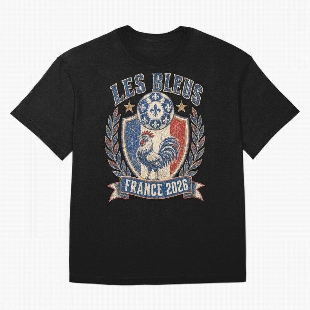 Les Bleus France 2026 World Cup Soccer T-Shirt Classic T-Shirt Portugal Haaland World Cup 2026 Jersey, Adidas Football Tee, Group Stage, Nike Soccer Shirt, Jordan Match Day Top, De Bruyne Portugal Watch Party