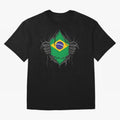 Brazil Flag - National Team Fans Classic T-Shirt Bring FIFA World Cup 2026 Group Stage Filled With Jersey, Nike Football Tee, Cristiano Ronaldo Argentina Fans, Adidas Soccer Shirt, Jordan Fan Top, Mbappe Mexico Group Stage