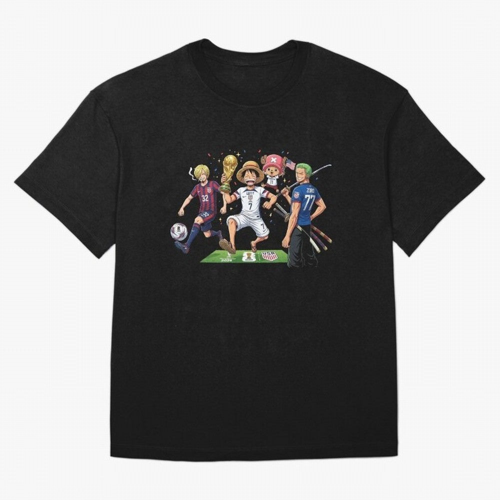 One Piece Characters Celebrating World Cup 2026 USA Classic T-Shirt Keep Football History Alive During FIFA World Cup 2026 Fan Jersey, Nike Match Day Shirt, Spain Supporter Shirt, Adidas Supporter Tee, CR7 Jordan Soccer Fan Top, Cristiano Ronaldo