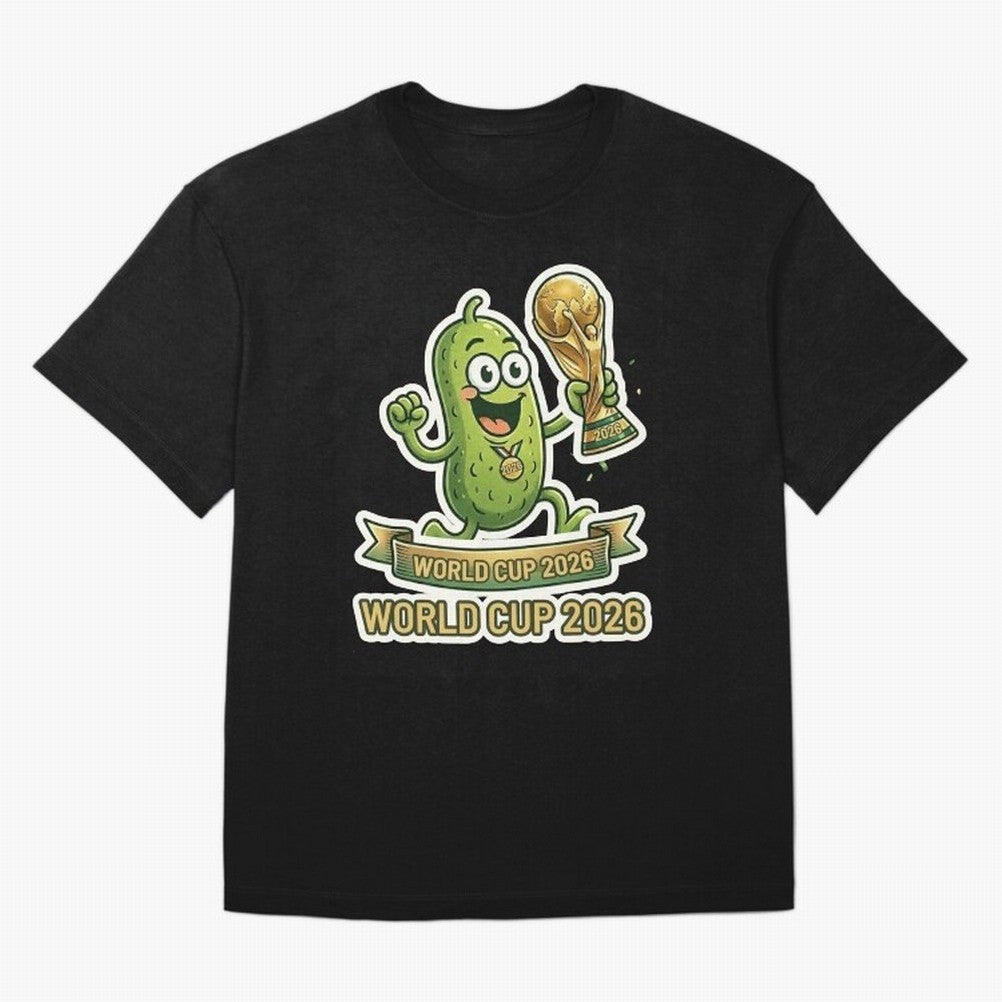 World Cup 2026 Pickle Champion Shirt ¨C Funny Soccer Pickle Mascot Holding Trophy, Cute Football Cartoon Design for Fans Sticker Mug Classic T-Shirt Messi Argentina Football Jersey, Adidas Match Day Tee, World Cup 2026, Jordan Football Shirt, Nike