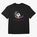 Football Striker Goal Celebration - Just One Kick Classic T-Shirt Celebrate Classic Football Spirit In FIFA World Cup 2026, Nike Match Day Jersey For Supporter Night, Adidas Supporter Tee For Messi Fans, Jordan Soccer Fan Top, De Bruyne Ecuador