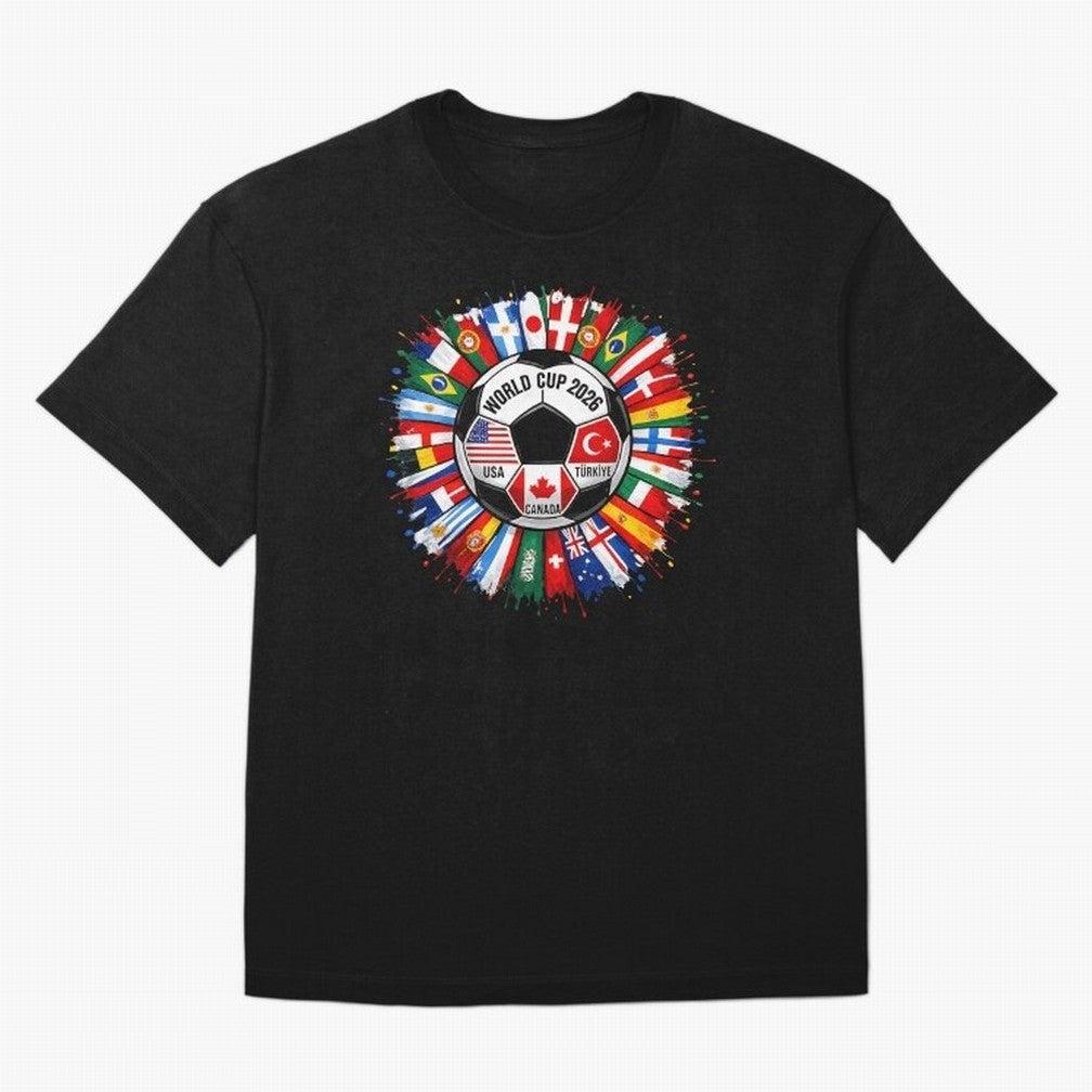 World Cup 2026 Shirt Soccer Tournament Fan Design International Flags Football Graphic Tee Sports Lover Gift Classic T-Shirt Capture FIFA World Cup 2026 USA Canada Mexico Fan Jersey, Adidas Football Tee, Portugal Supporter Shirt, Nike Soccer Shirt,