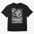 Argentina Cat World Cup 2026 ¨C Geometric Football Art Classic T-Shirt Argentina Mbappe World Cup 2026 Jersey, Nike Match Day Shirt, Match Day, Adidas Supporter Tee, Jordan Soccer Fan Top, Modric Netherlands Supporter Night