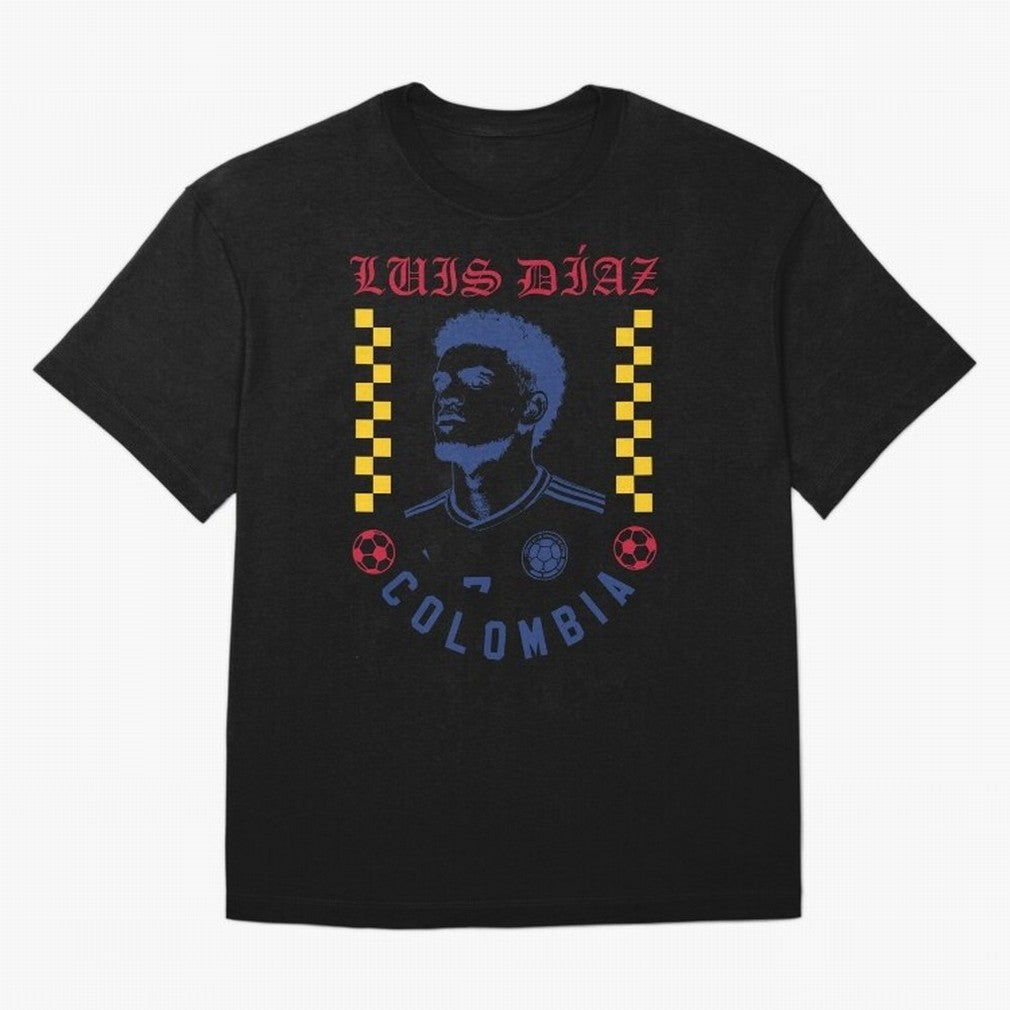 Luis D¨ªaz Colombia Soccer Star Retro Football Fan Design Classic T-Shirt Argentina Messi World Cup 2026 Jersey, Adidas Soccer Tee, Match Day, Nike Football Fan Shirt, Jordan Supporter Top, Modric Senegal Supporter Night