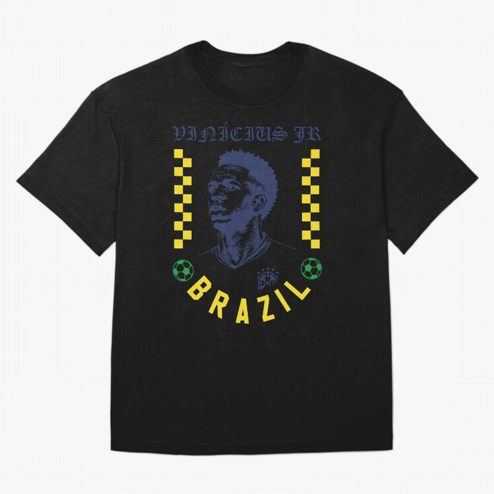 Vin¨ªcius Jr Brazil Soccer Legend Retro Football Fan Design Classic T-Shirt FIFA World Cup 2026 Argentina Bellingham Jersey, Adidas Soccer Tee, Cristiano Ronaldo Portugal Fans, Nike Football Fan Shirt, Jordan Supporter Top, Rodri Australia