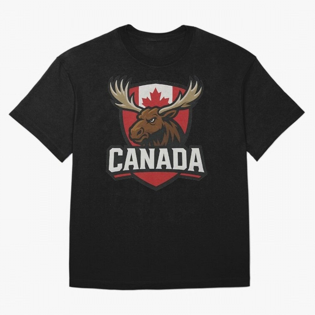 Canada Moose Sports Logo T-Shirt ¨C Canadian Flag Maple Leaf Emblem | 2026 World Cup Supporter Classic T-Shirt Argentina Cristiano Ronaldo World Cup 2026 Jersey, Nike Football Tee, Match Day, Adidas Soccer Shirt, Jordan Fan Top, Bellingham Senegal