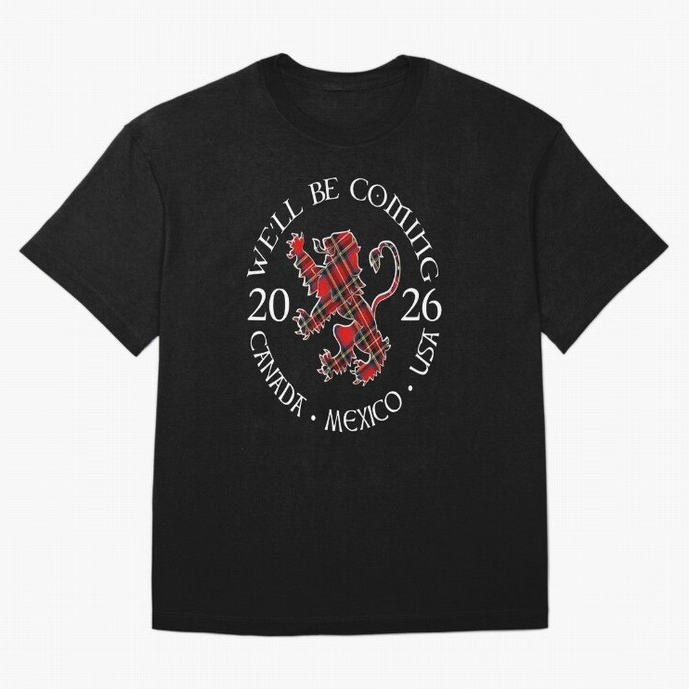 We'll be Coming Scotland Football Tee Scottish World Cup Classic T-Shirt Stand Proud For The FIFA World Cup 2026 Journey Through Fan Jersey, Adidas Football Tee, Brazil Supporter Shirt, Nike Soccer Shirt, Messi Jordan Match Day Top, Griezmann
