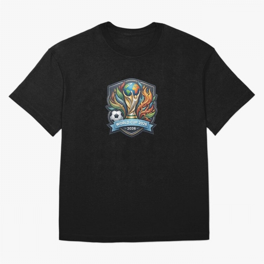 World Cup 2026 Football Crest - Retro Vintage Sticker T-Shirt FIFA World Cup 2026 Ecuador Neymar Fan Jersey, Nike Fan Tee, France Supporter Shirt, Jordan Soccer Shirt, Haaland Adidas Match Day Top, Bellingham Germany Final Match