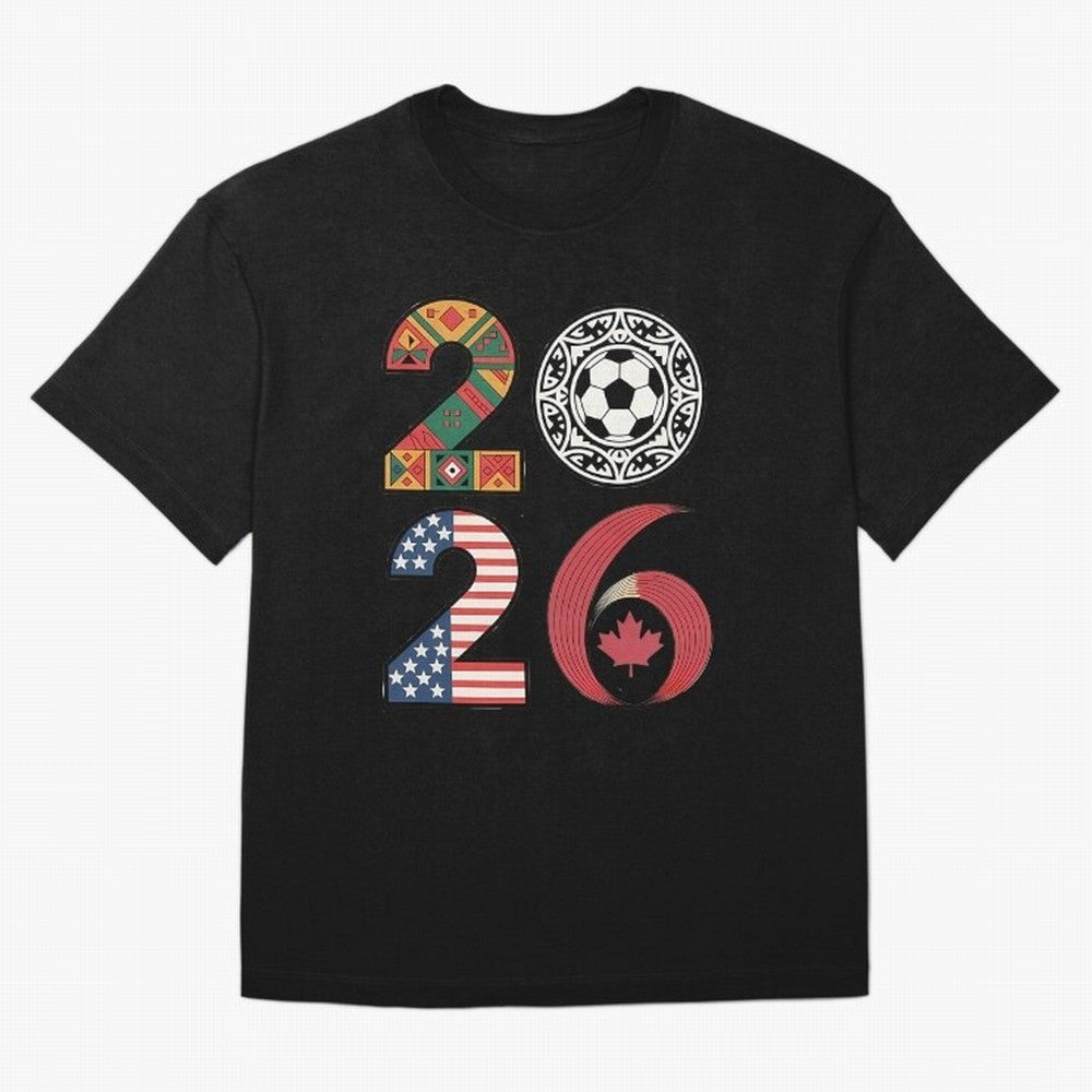 2026 Football Countries Design Usa Canada Mexico Inspired T-Shirt France Messi World Cup 2026 Jersey, Jordan Supporter Tee, Goal Celebration, Nike World Cup Shirt, Adidas Football Fan Top, De Bruyne Senegal Final Match