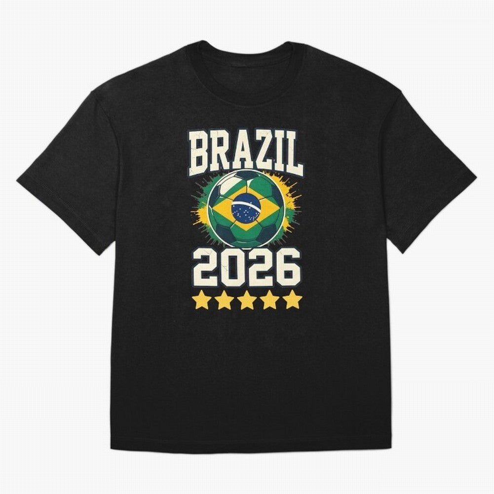 Brazil Soccer Football 2026 T-Shirt Spotlight FIFA World Cup 2026 Spirit, Filled With England Jersey, Adidas Soccer Tee, CR7 England Fans, Nike Football Fan Shirt, Jordan Supporter Top, Mbappe Paraguay Trophy Race