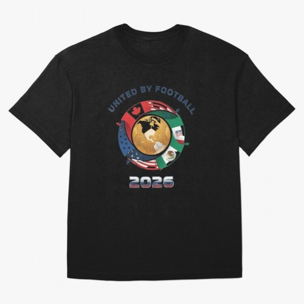 United By Football 2026 T-Shirt Get Ready For FIFA World Cup 2026 USA Canada Mexico Jersey, Adidas Match Day Tee, Messi Brazil Fans, Jordan Football Shirt, Nike Soccer Fan Top, Lewandowski England Knockout Round