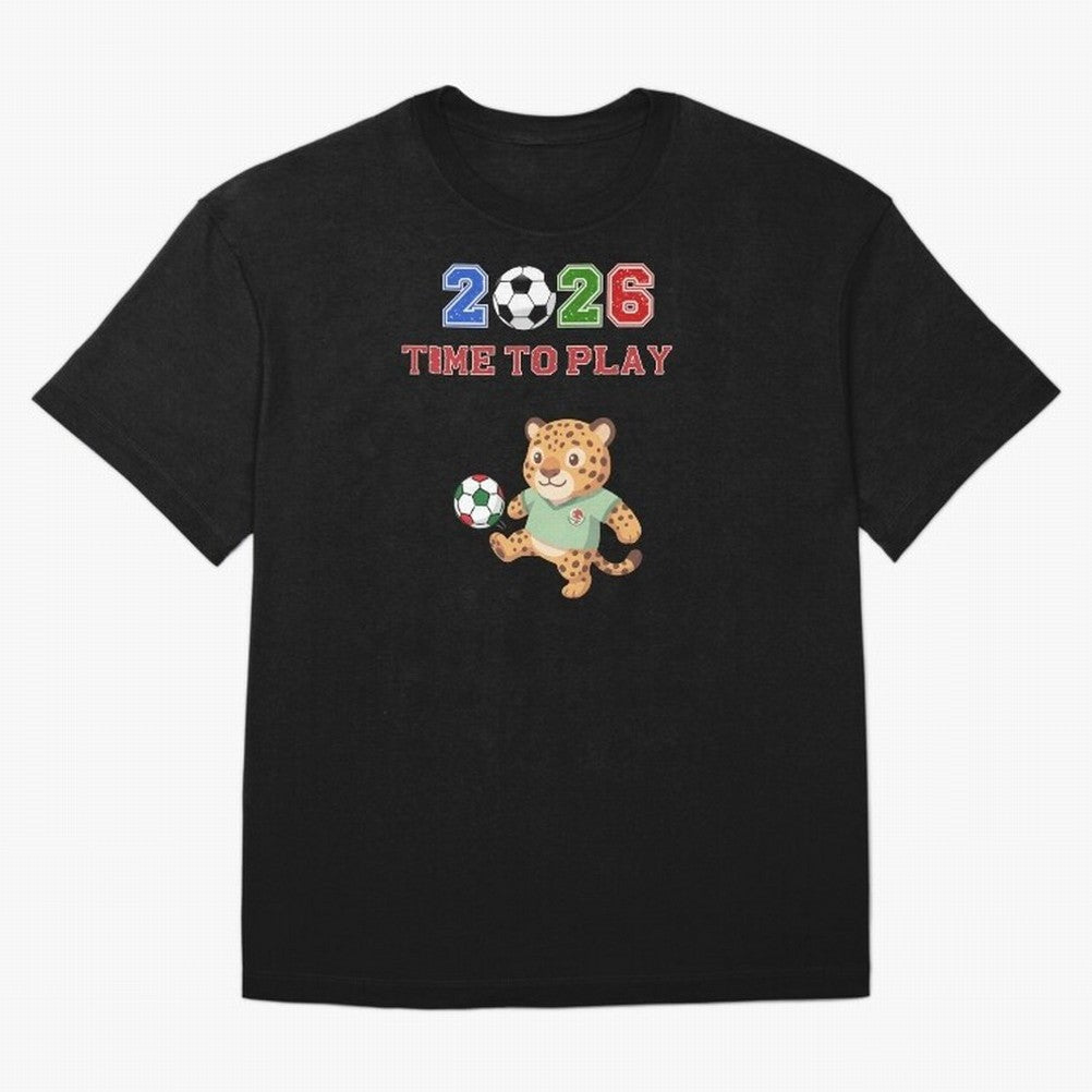 Mexico Soccer Jaguar Mascot 2026 Time To Play Football T-Shirt Cheer For Match Day Hype Around FIFA World Cup 2026, Jordan Football Jersey For Match Day, Adidas Fan Shirt For Cristiano Ronaldo Fans, Nike Supporter Top, Vinicius Spain Football Fans