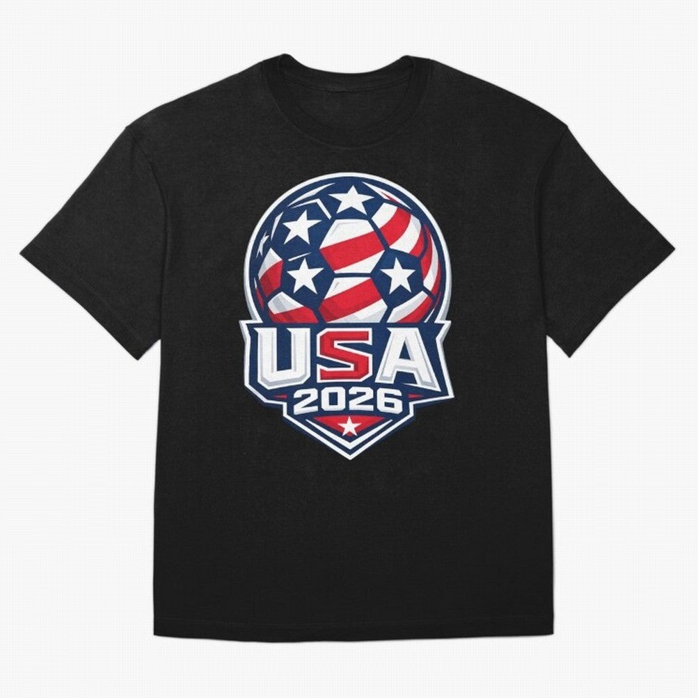 USA 2026 World Cup T-Shirt - Star Spangled Soccer Design - American Host Fan Tee T-Shirt Treasure FIFA World Cup 2026 USA Canada Mexico For Fans, Adidas Match Day Jersey For Knockout Round, Jordan Football Shirt For Messi Fans, Nike Soccer Fan Top,