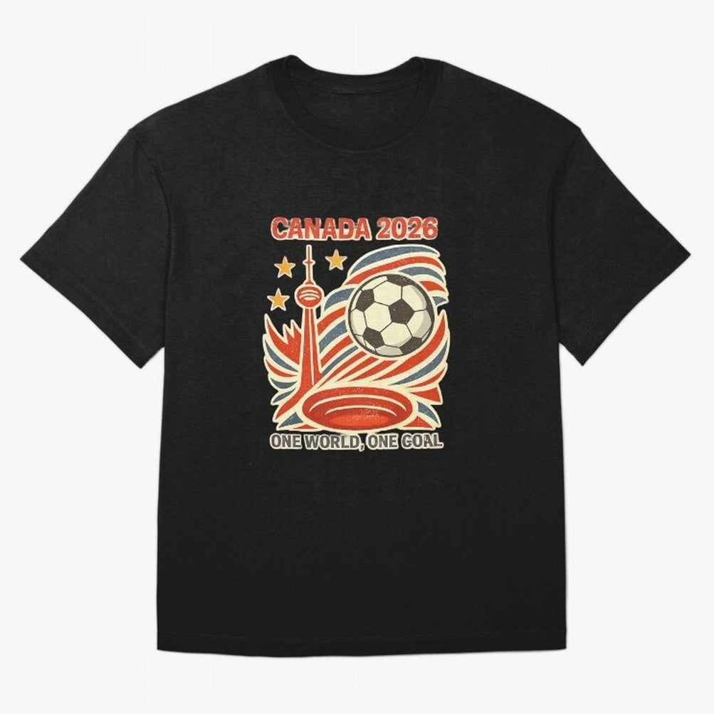 Canada 2026 ¨C One World One Goal T-Shirt Support Match Day Hype Around FIFA World Cup 2026 USA Fan Jersey, Nike Match Day Shirt, England Supporter Shirt, Adidas Supporter Tee, Messi Jordan Soccer Fan Top, Yamal Sweden Trophy Race