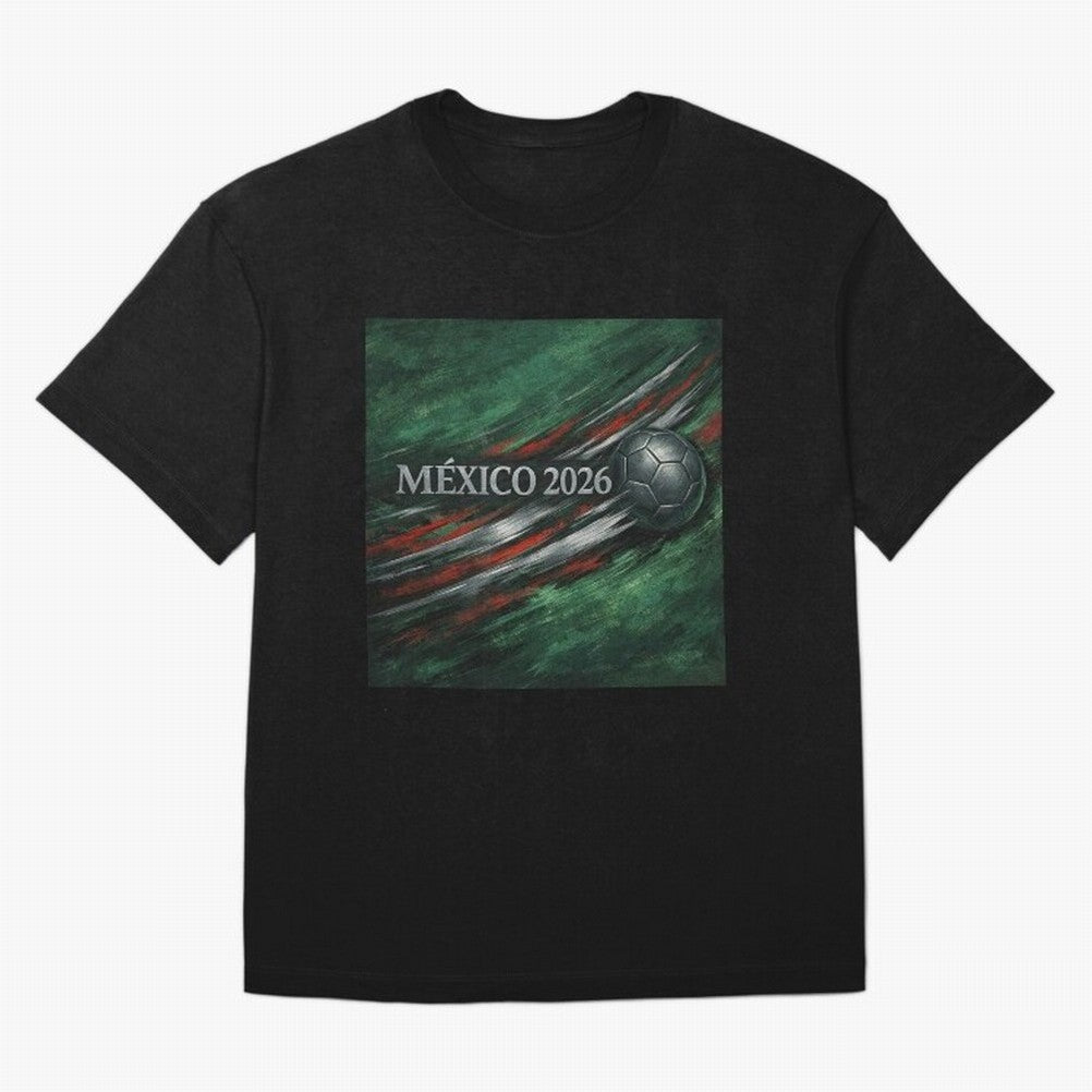 M¨¦xico 2026 Soccer Design T-Shirt Share The FIFA World Cup 2026 Journey Through Messi Jersey, Jordan Football Tee, Messi France Fans, Adidas Fan Shirt, Nike Supporter Top, Griezmann England Fan Club
