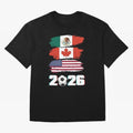 USA Canada Mexico Flag 2026 Cup Brush Art T-Shirt Argentina Cristiano Ronaldo World Cup 2026 Jersey, Adidas Match Day Tee, Knockout Round, Jordan Football Shirt, Nike Soccer Fan Top, Kane Portugal Fan Club