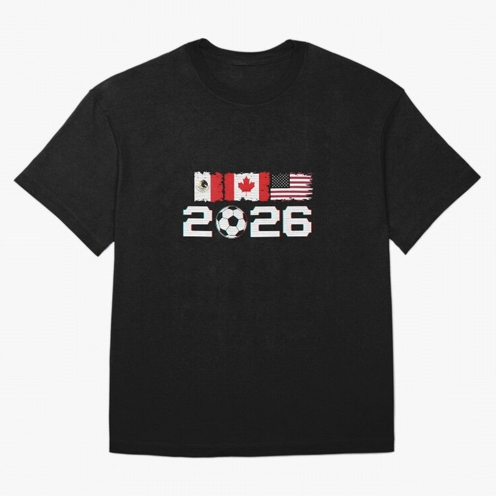 Glitched United 2026 Cup - North America Emblem Part 2 T-Shirt_82924673 T-Shirt Celebrate Soccer Greatness During FIFA World Cup 2026 For, Jordan Football Jersey For Match Day, Adidas Fan Shirt For Cristiano Ronaldo Fans, Nike Supporter Top,